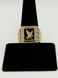 ANILLO PIEDRA CUADRADA CON AGUILA