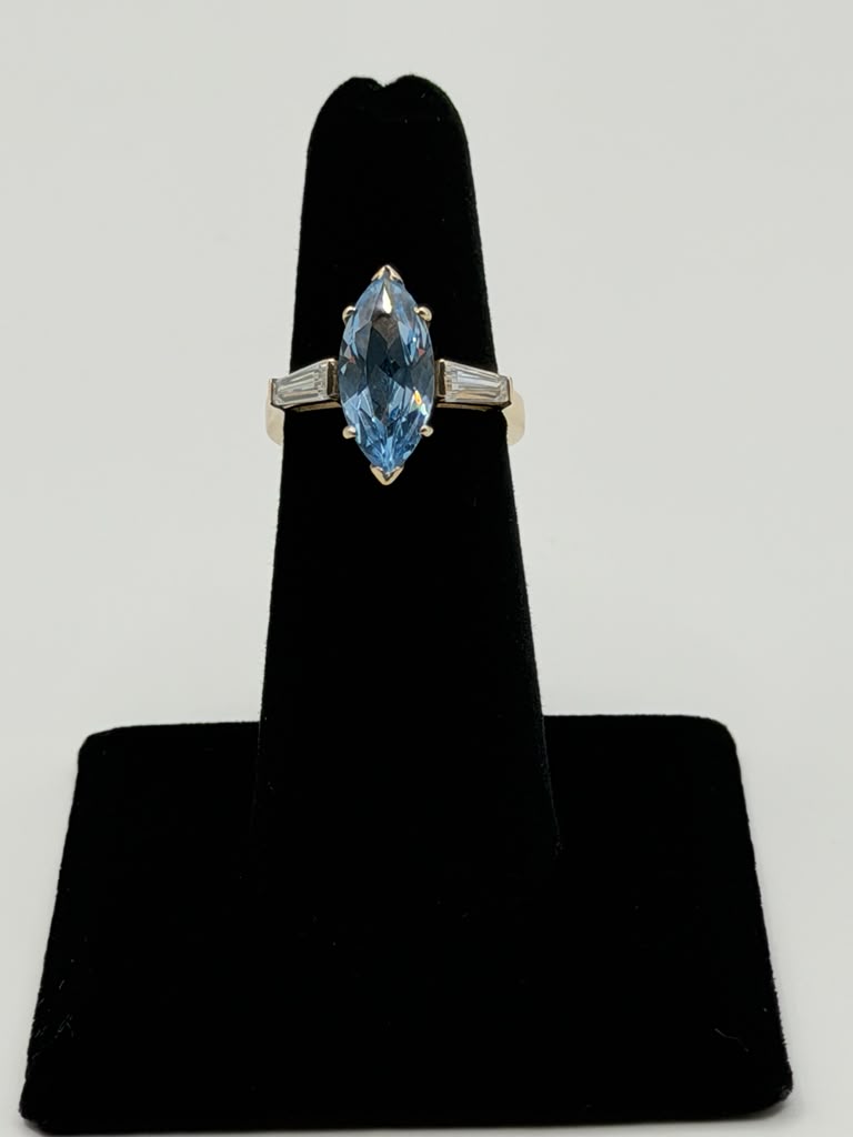 ANILLO SOLIDO PIEDRA AZUL