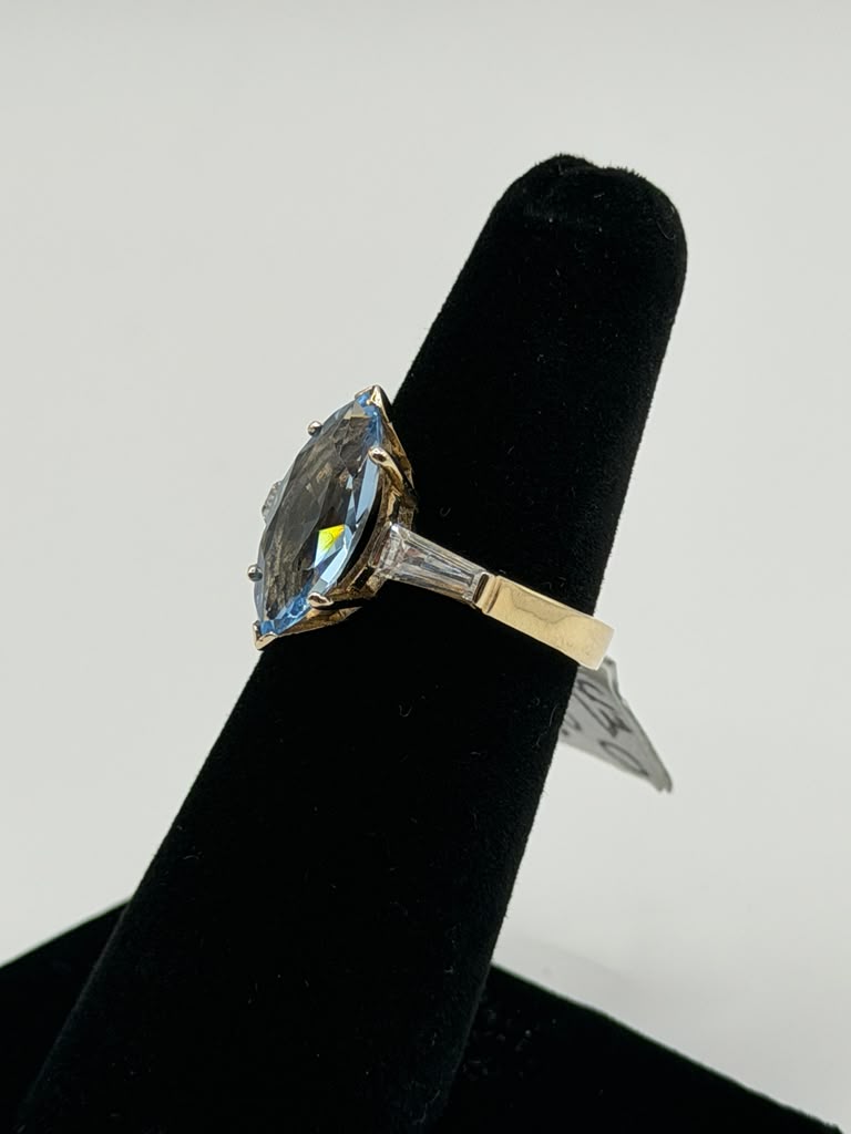 ANILLO SOLIDO PIEDRA AZUL