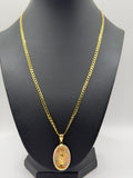 CADENA SOLIDA Y DIJE DE LA VIRGEN DE GUADALUPE