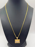 CADENA CUBAN LINK SOLIDA Y DIJE ULTIMA SENA