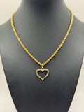 CADENA TORZAL Y DIJE DE CORAZON