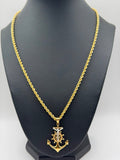 CADENA TORZAL Y DIJE DE ANCLA