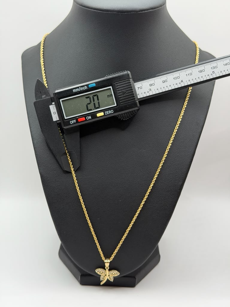 CADENA TORZAL Y DIJE DE LIBELULA