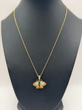 CADENA SOLIDA Y DIJE DE MARIPOSA