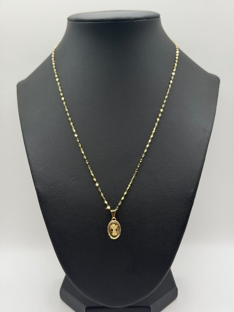 CADENA ESPEJO Y MEDALLITA