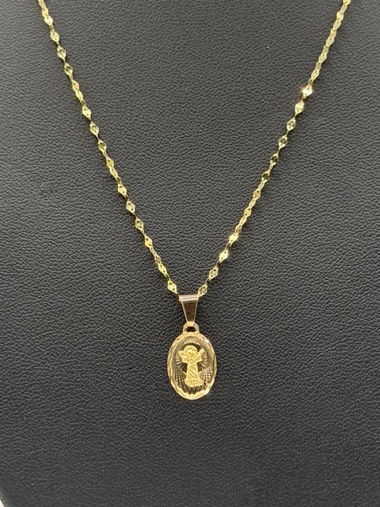 CADENA ESPEJO Y MEDALLITA